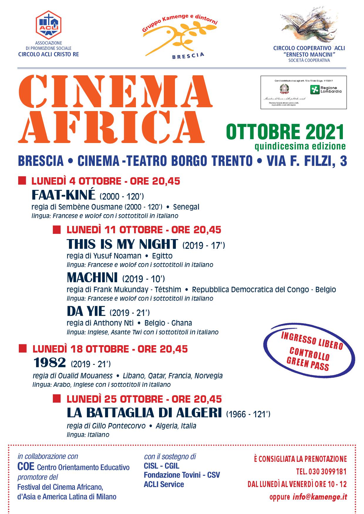 Cinema Africa Rassegna Ott21 A