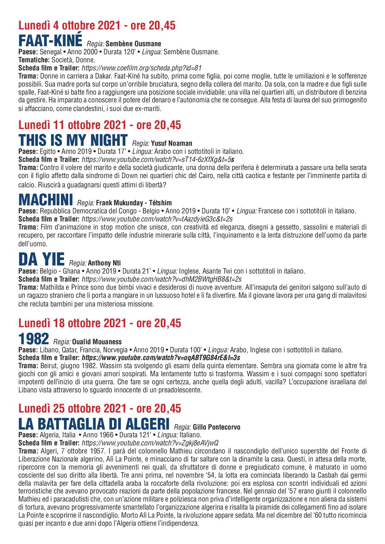 Cinema Africa Rassegna Ott21 B